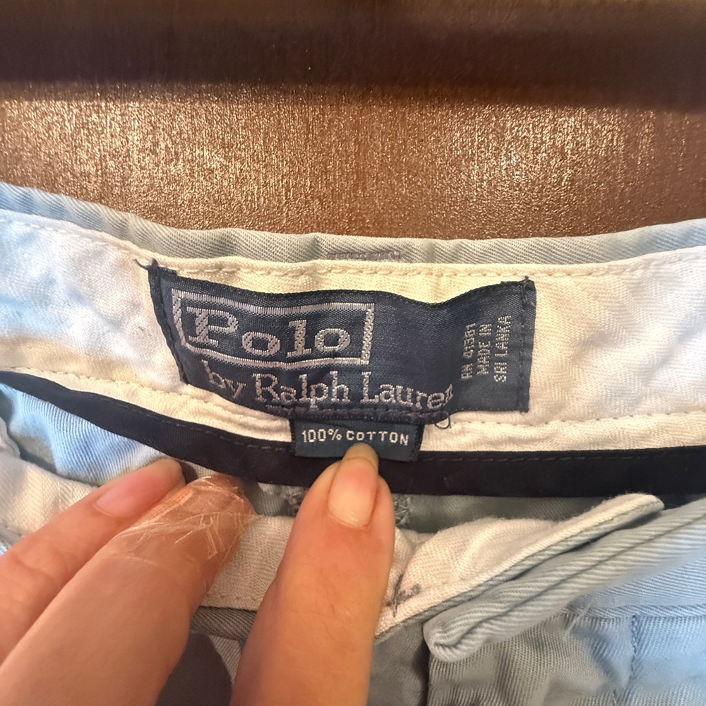 Ralph Lauren Blue Flat Front Shorts 100% cotton Impecable condition sz 36 - Picture 5 of 10